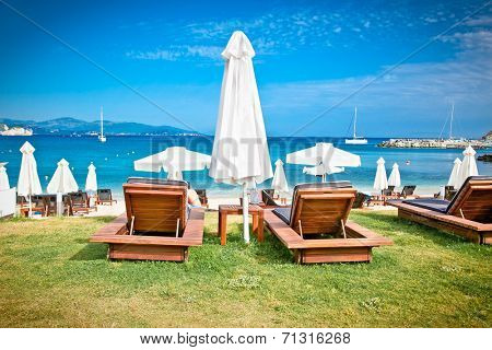 Beautiful Valtos beach near Parga town of Syvota area in Greece.