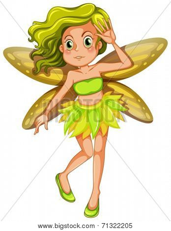 Illustration of a yellow fairy