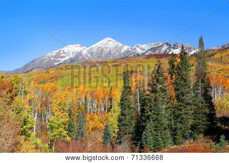 Scenic Beckwith peak in autumn time