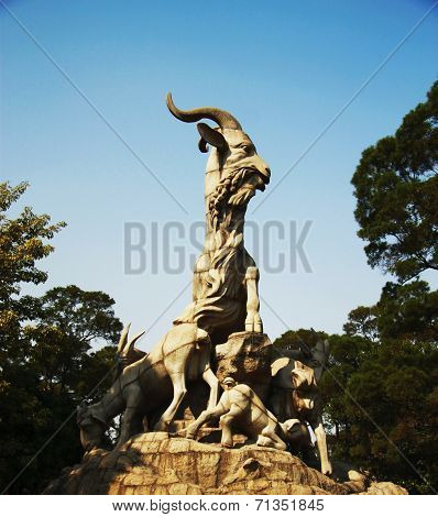 Five Goats Statue In Guangzhou City China