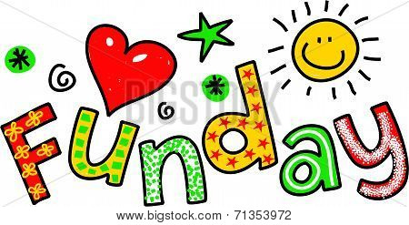 Funday Cartoon Text Clipart