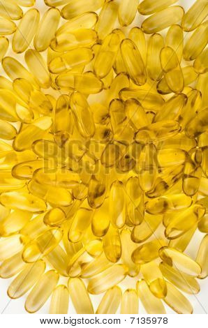 Stapel van vissen olie Capsules