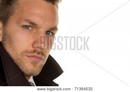 a man's face as a portrait