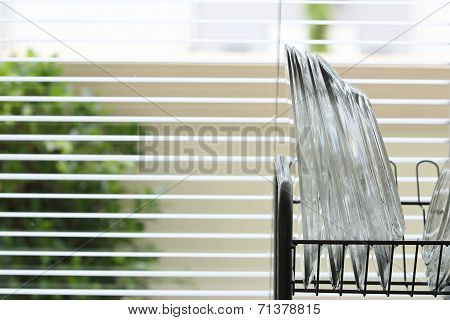 Clean Dish On A Dish Rack