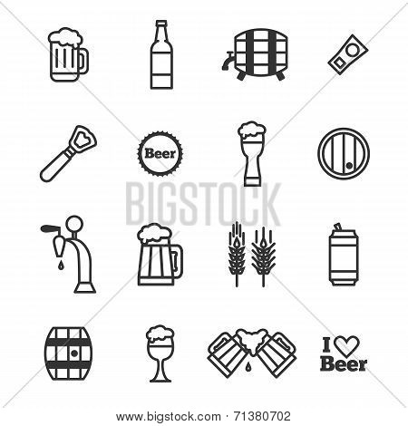 Vector beer icons.