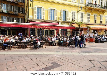 Les Ponchettes Restaurant At Cours Saleya, Nice