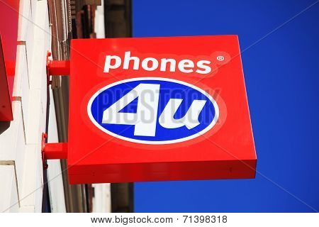 Phones 4U sign