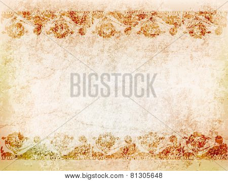 background antique ornament on the ancient wall.vector illustration