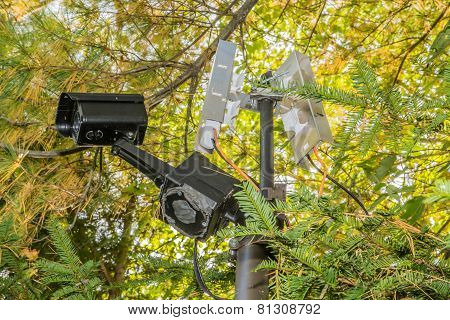 Security camera pole