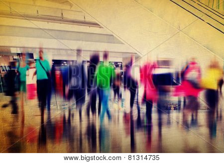 People Consumer Shopping Commuter Consumerism Crowded Concept