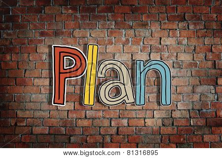 Plan Word Concepts Isolated on Background