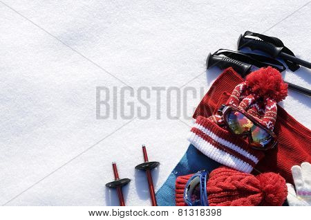 Ski And Snow Background