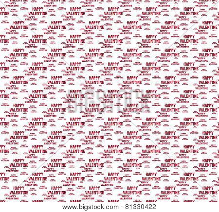 Happy valentine ribbon background mesh text