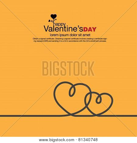 Vector Abstract Valentine's Love. - Stock Vector