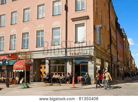 Stockholm. Sweden. Cafe in Gamla Stan
