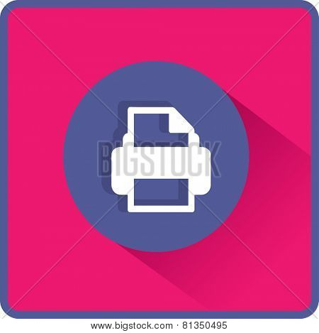 Flat Vector Printer Icon