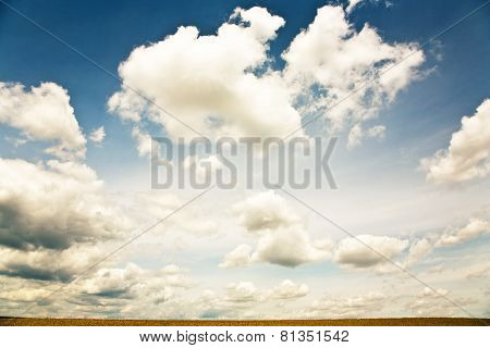 Clouds Over A Corn Field In Summer