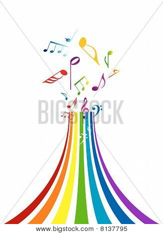 Abstract music background with tunes