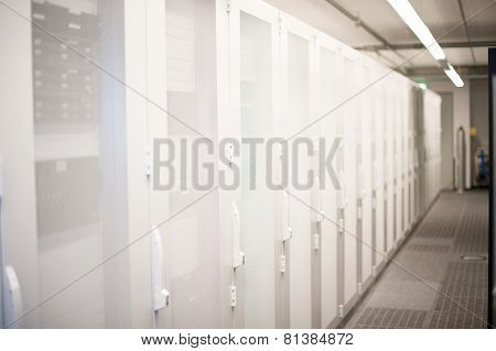 Serverrack Network Hub in Data Center