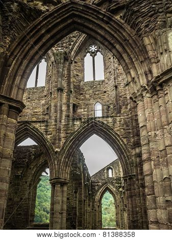 Ruins of Tintern Abbey, a former church in Wales