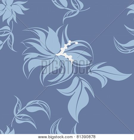 Seamless Floral Pattern Background - Illustration