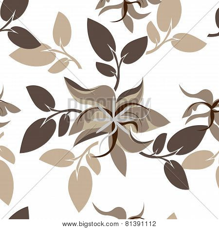 Seamless Floral Pattern Background - Illustration