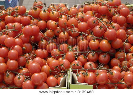 Tomaten auf Marktstand.