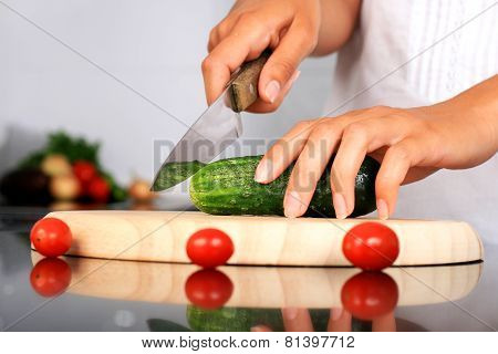 Chopping Food Ingredients