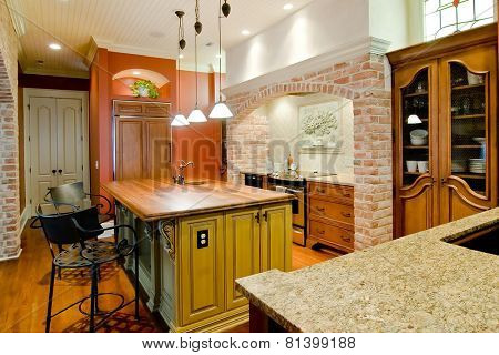 expensive kitchen in Tuscan style