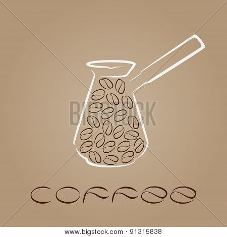 Coffee Card Template With Turk For Design