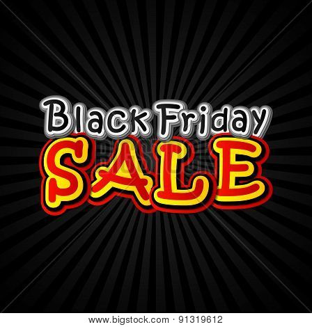 Poster Black Friday sale in the pop art style.