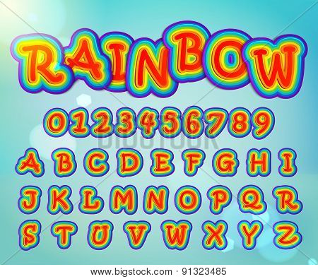 Rainbow Alphabet And Numbers