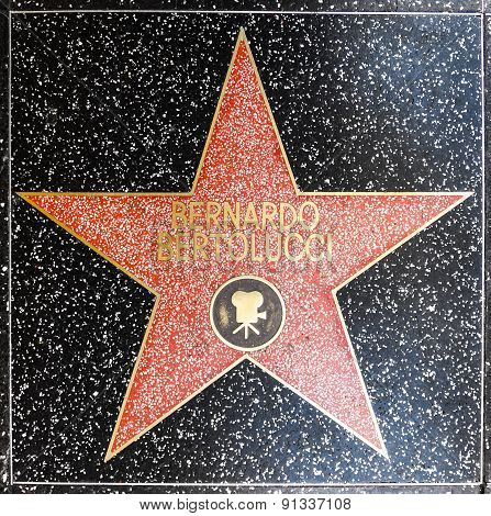 Bernardo Bertoluccis Star On Hollywood Walk Of Fame