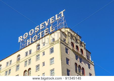 Facade Of Famous Historic Roosevelt Hotel