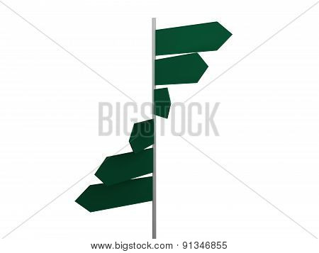 Blank Crossroad Signs
