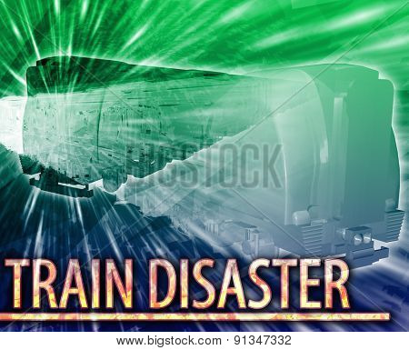 Abstract background digital collage concept illustration train disaster rail