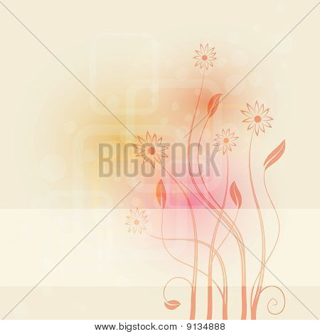 abstracte achtergrond met bloemen