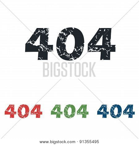 Error 404 grunge icon set