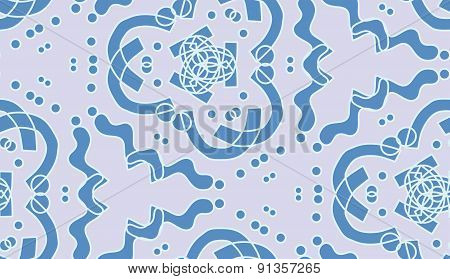 Repeating Blue Kaleidoscope Pattern