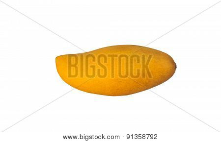 Ripe Mangoes Isolate White Background With Clippingpath