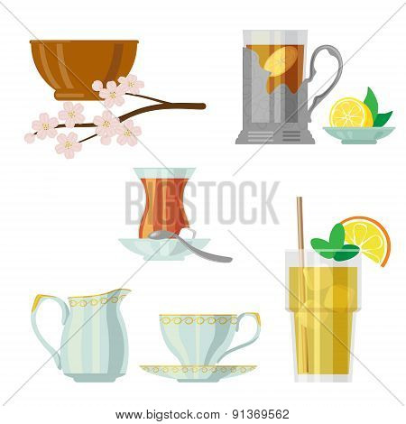 Tea Icons Set