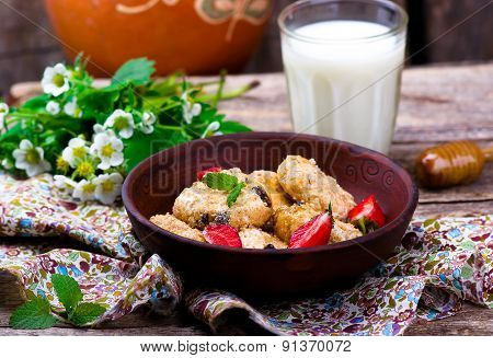 Light Pot Cheese Pancakes With Bran