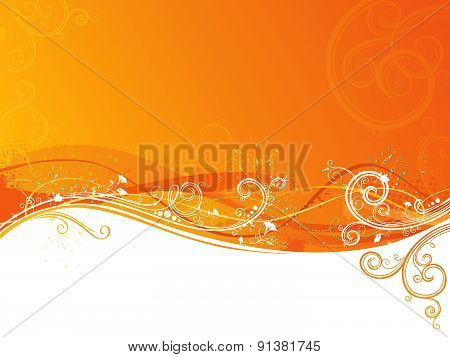 Grunge floral background.