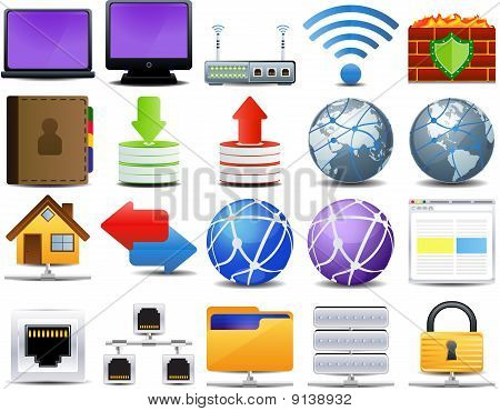Icône de réseau informatique