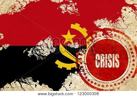 Angola flag with some soft highlights and folds