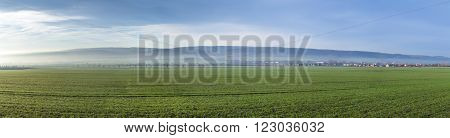 panoramic landscape in the kyffhaeuser area in Thuringia, Germany