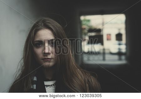Young Scared Girl