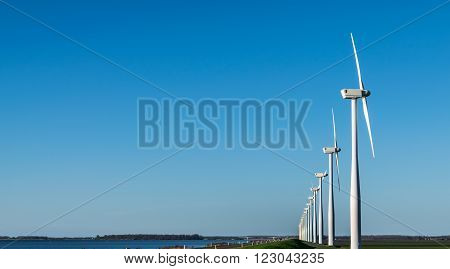wind turbines harvesting  the wind for free enegery