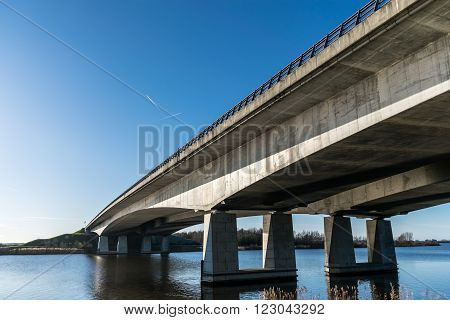 Bridge connecting 't Gooi to Flevoland in Holland