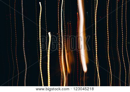 Abstract colorful backdrop, light painting photography - freezelight on the black background